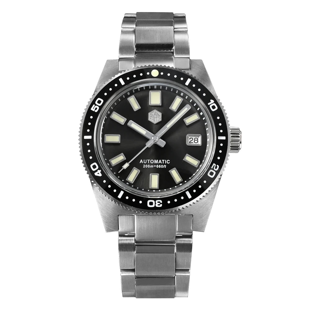 San Martin Official 41mm 62mas V4 Diver Men Watch NH35 Automatic Mechanical Watch Sapphire Glass 200m Waterproof Luminous SN0007