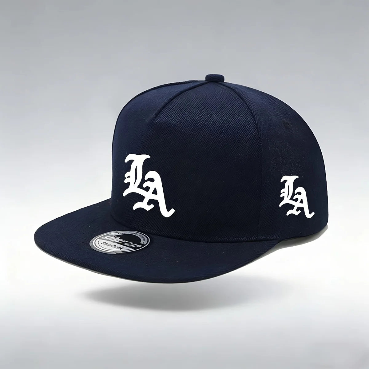 1pc "LA" Letters Print Snapback Cap-Adjustable,Funky Street Hip-Hop Style,Breathable Baseball Hat with Flat Brim for Men & Women