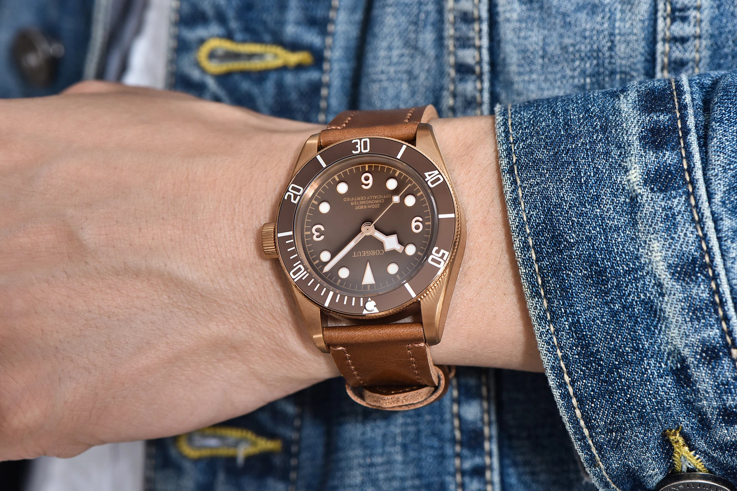 Luxury Japan Corgeut 41mm Automatic Men's Watch PVD Case Sapphire Military Male 10BAR wim Watches Luminous Mechanical Wristwatches