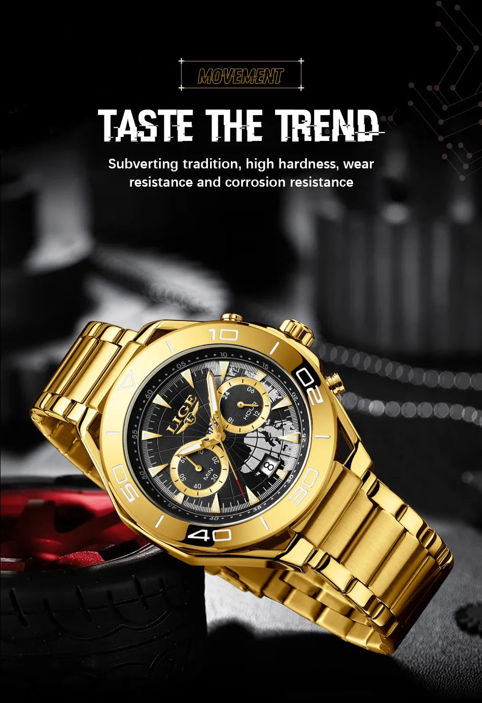 LIGE Luxe herenhorloges Casual zakelijk horloge Herenmode Waterdicht Militair herenhorloge met kwarts Montre Homme