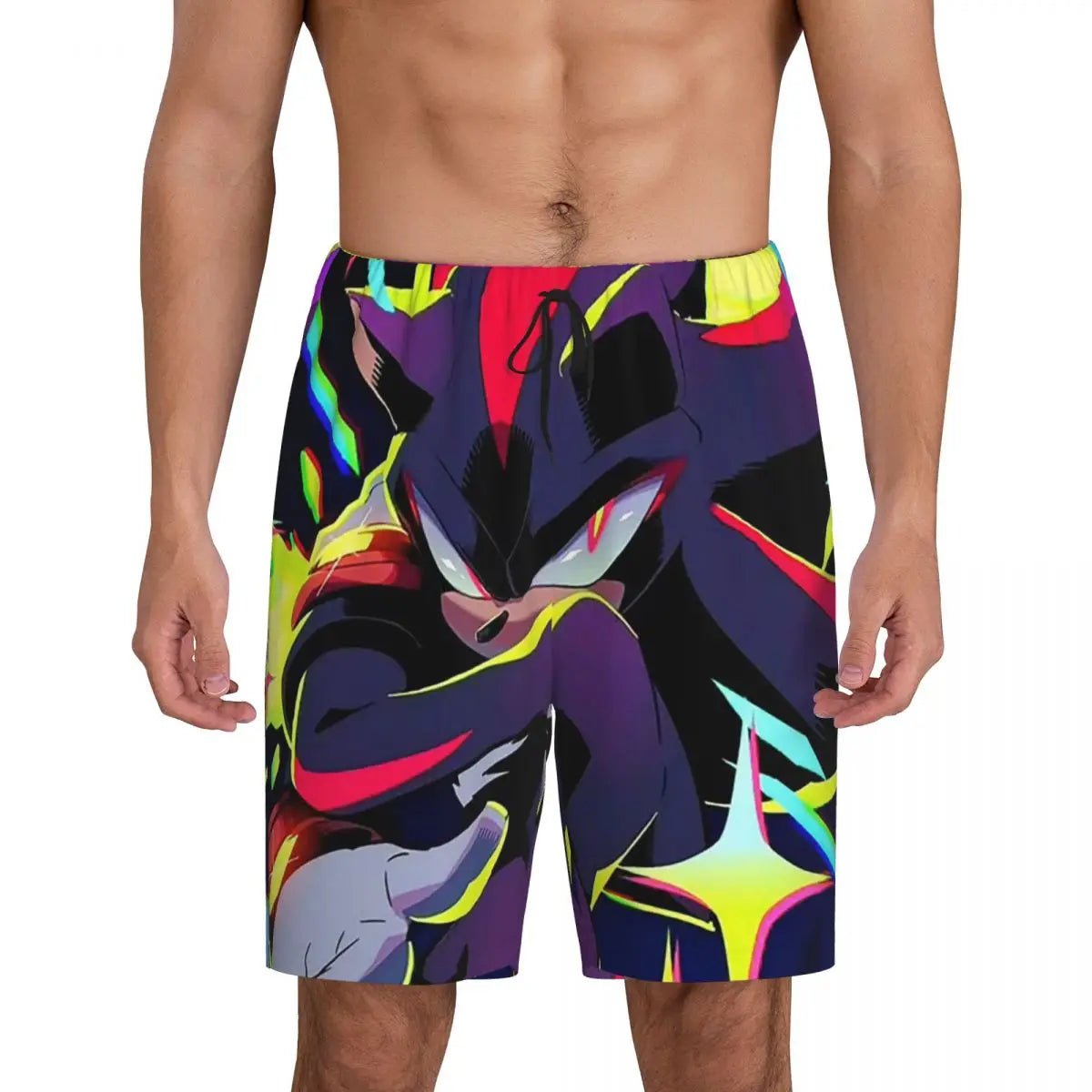 Pantalones cortos de pijama personalizados de Sonic the Hedgehog para hombre, para dormir y estar por casa