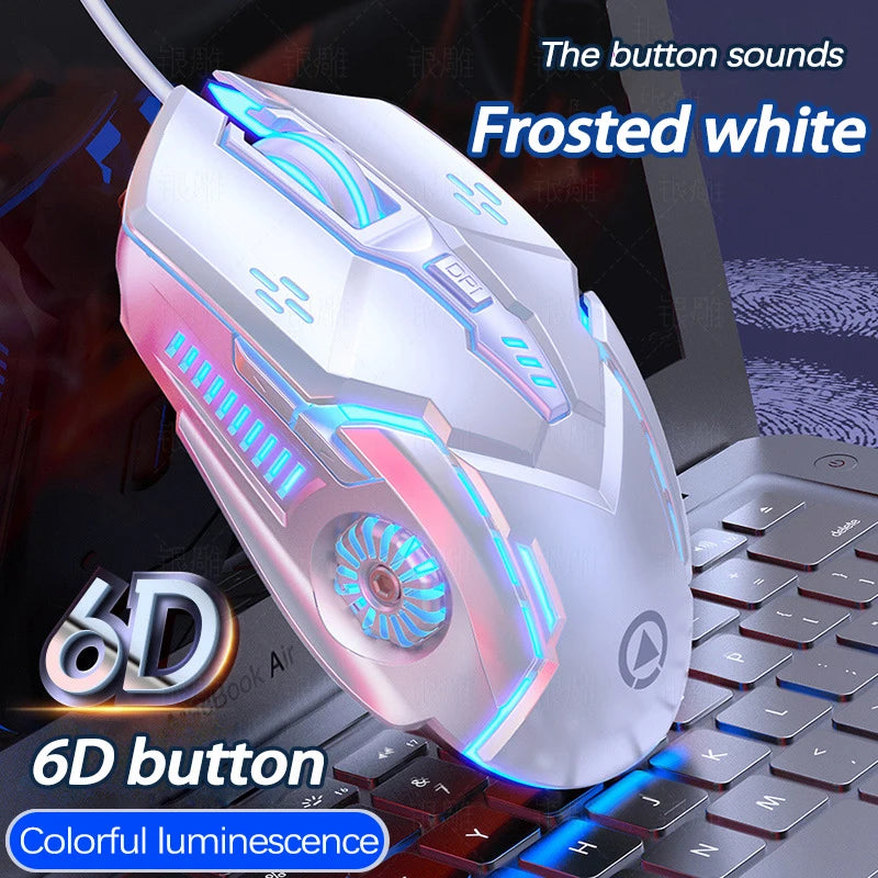 UTHAI G5 Six key 3200DPI wired illuminated gaming mouse, e-sports mechanical mute computer accessories