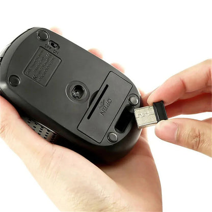 2.4G Wireless Mouse 7500 DPI Ergonomic Gaming Mouse with 6 Buttons, 4-Way Scroll Wheel, USB Optical Wireless Mouse for PC, Laptop & MacBook