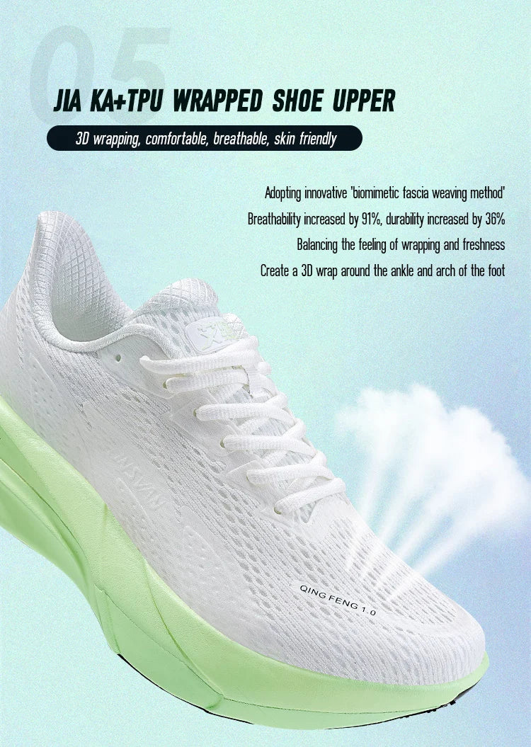 IRUNSVAN Carbon Fiber Sneakers Beginner/Advanced Running Shoes Breathable and Comfortable Thick Bottom Training Shoes Unisex 130