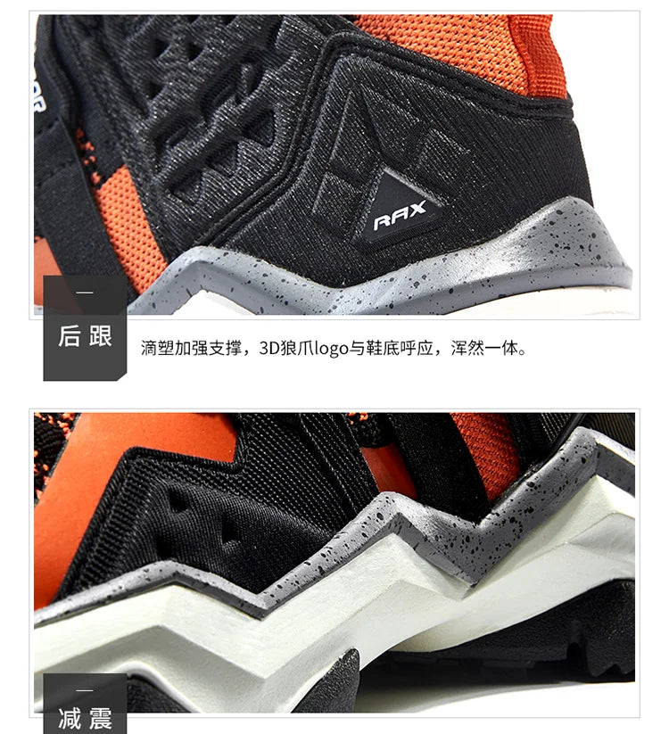 Rax Men Hiking Shoes Breathable Outdoor Sports Sneakers Lightweight Mountain Climbing Trekking Shoes Lightweight Shoes