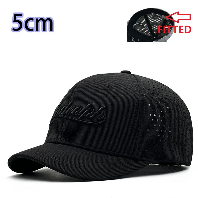 Big Size Closed Back Baseball Caps Mesh Breathable Trucker Caps for Big Heads Men Extra Large Head High Top Sports Cap 60cm 65cm