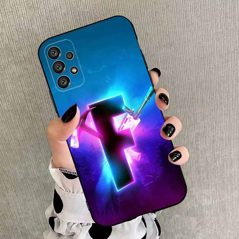 R-Royales F-Fortnites Phone Case For Samsung Galaxy A20, A21s, A22, A31, A32, A52, A53, A72, 73, A80, A91 Soft Black Cover