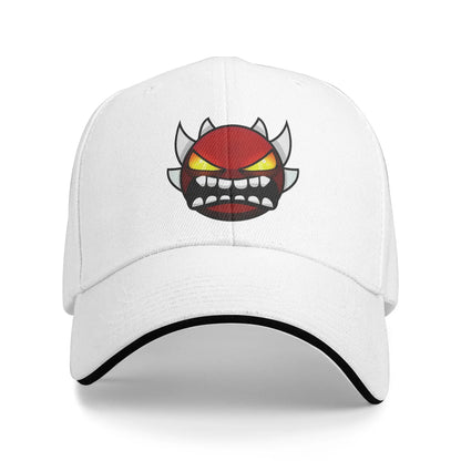 Geometry Game Dash Baseball Cap Casual Unblocked Level Sandwich Hat za moške in ženske, dihalna pokrivala za različne aktivnosti