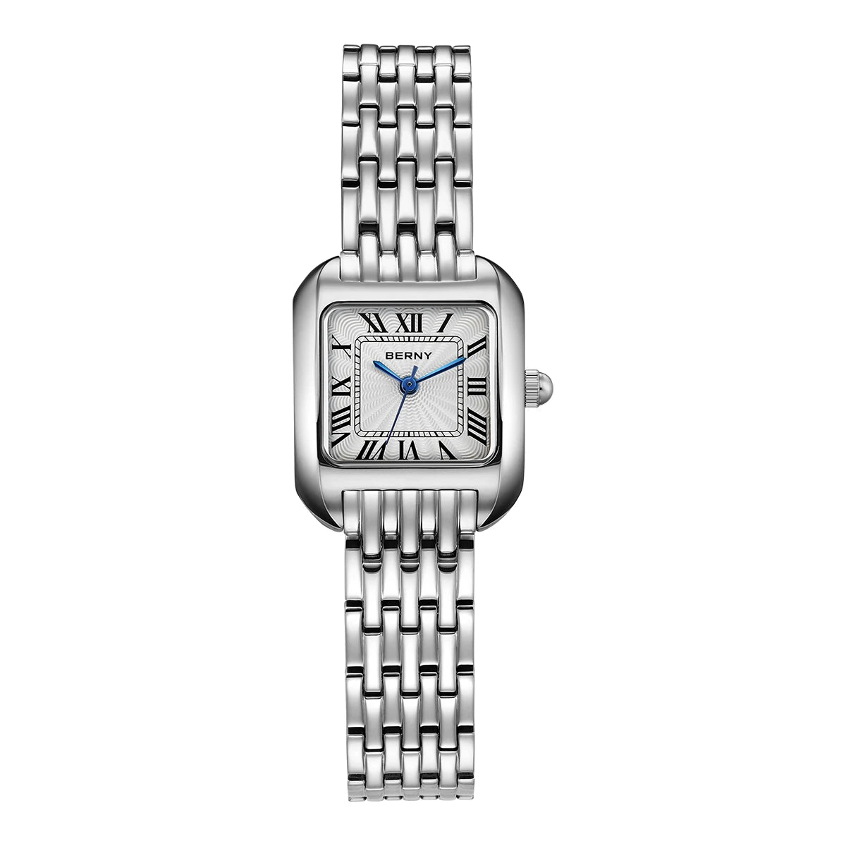 BERNY Luxury Brand Women's Watch New In High Quality S/S Square Ladies Quartz Watches Fashion Elegant Business Wristwatch