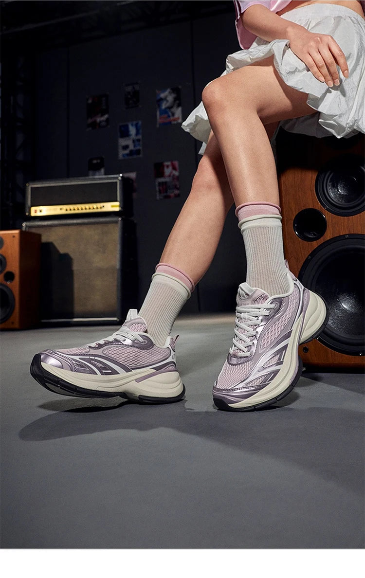 Xtep Basque 3 Sneakers Women Lightweight Wear-Resistant Trendy Durable Thick Sole Casual Sports Female Shoes 874218320006
