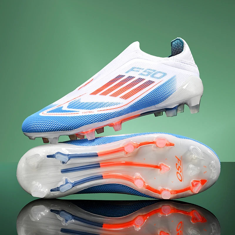 Nouvelles chaussures de football pour hommes, crampons de sport d'extérieur pour garçons et adultes, bottes de football d'entraînement respirantes, antidérapantes, à crampons longs, confortables