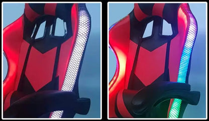 Factory Wholesale Leather LED Light RGB Gaming Chair Racing Office Massage Gamer Chair Adjustable Swivel Gas Lift