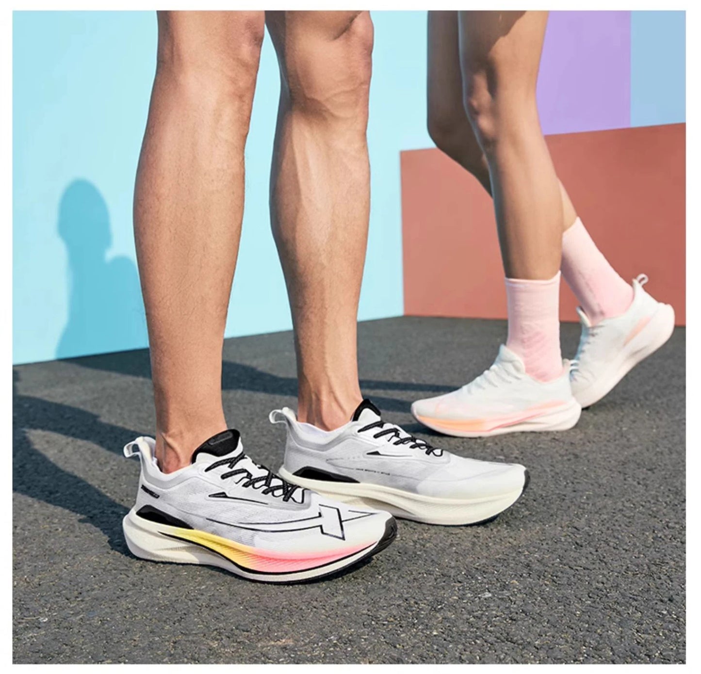 Xtep 2000KM 2.0 Running Shoes for Men, Summer Professional TPU Shock Absorption Sneakers (Suggest Half Size Down) 876219110043