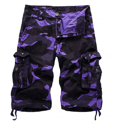 Pantalones de trabajo holgados de camuflaje para hombre, pantalones cortos de camuflaje militar de verano para hombre, pantalones de trabajo de camuflaje con múltiples bolsillos y de última moda