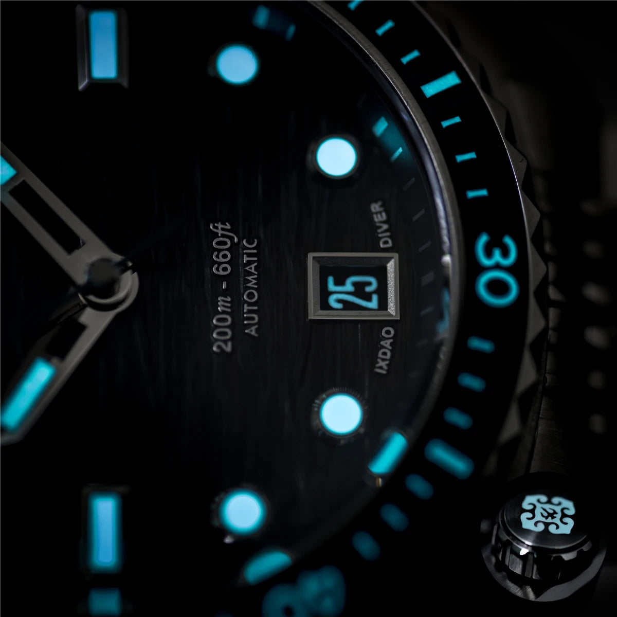 IXDAO IPOSE 2026 New Men's Automatic Mechanical Watch Poseidon Pattern Diving Watch 20Bar Stainless Steel BWG-9 Reloj Hombre