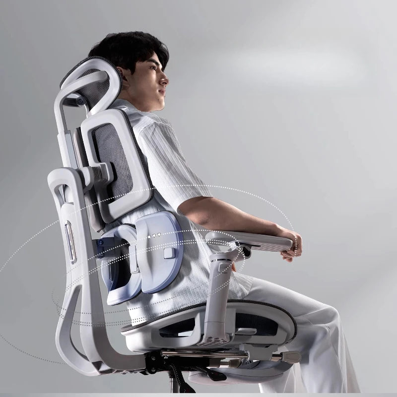 Ergonomic Office Mesh Chair Adjustable Executive Computer Chair with Rolling Swivel Base, Modern Gaming Chair for Home Office Desk Setup