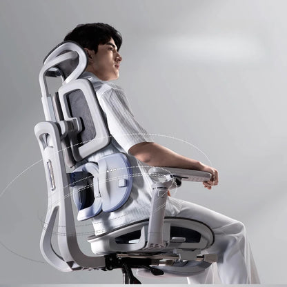 Ergonomic Office Mesh Chair Adjustable Executive Computer Chair with Rolling Swivel Base, Modern Gaming Chair for Home Office Desk Setup