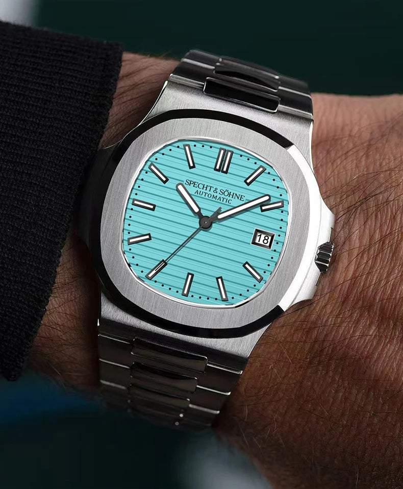 Specht&Sohne New Men's Watch Luxury Blue Sapphire Glass Japan Miyota 8215 Automatic Mechanical Stainless Steel Relogio Masculino