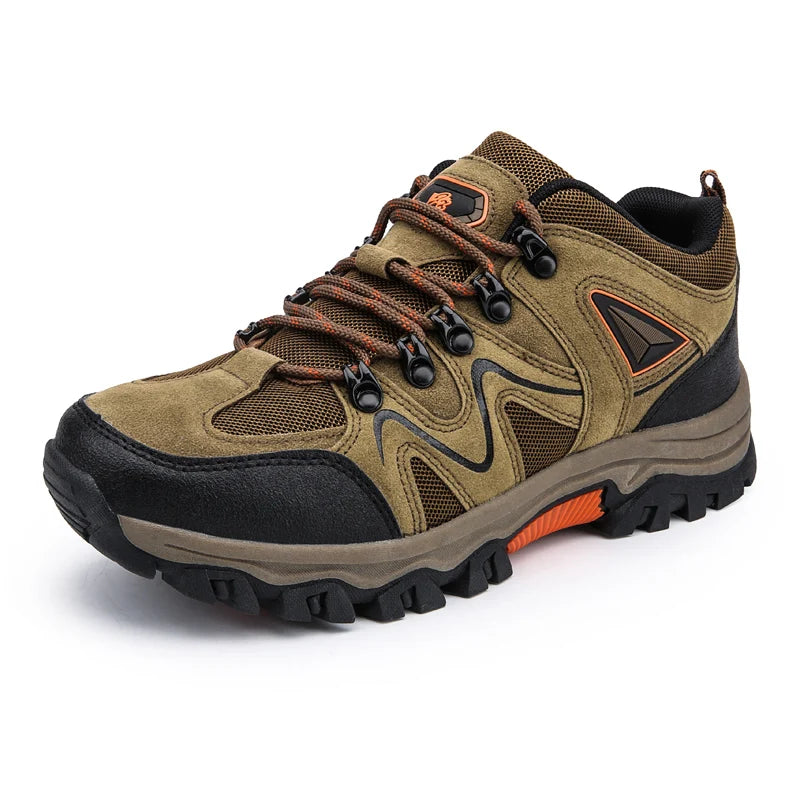Suede Leather Men's Hiking Shoes Outdoor Trail Trekking Sneakers Men Non-slip Breathable Climbing Shoes Men's Mountain Sports Shoes