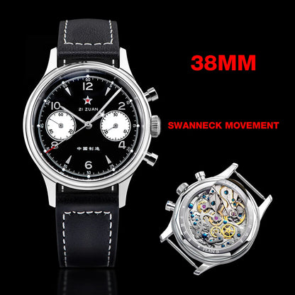 1963 Panda Pilot Chronograph Watch Men 40mm Air Force Sapphire Senior ST1901 Mechanical Wristwatches Retro Clock Men's Watch