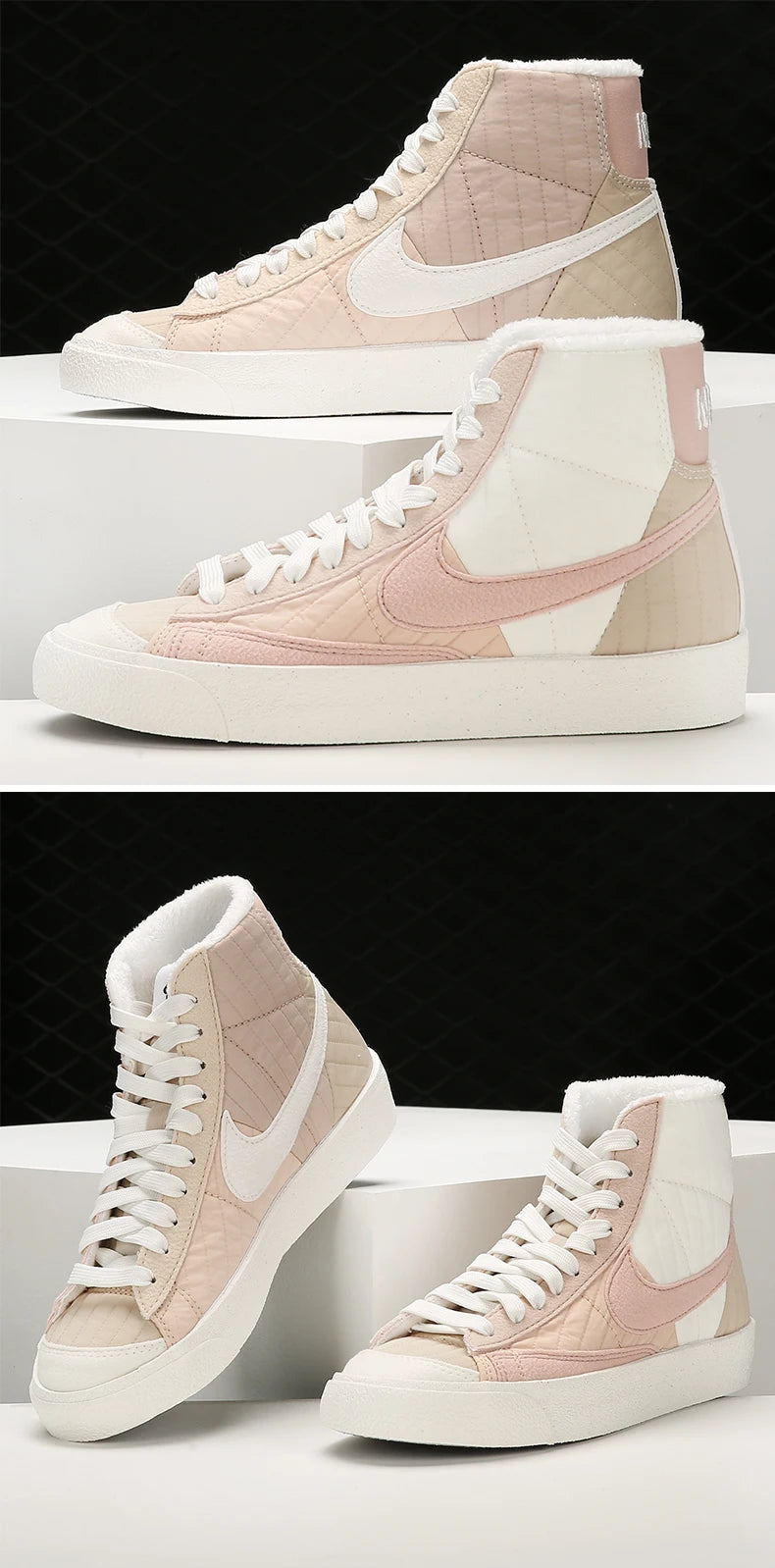 Nike Official Genuine BLAZER Pioneer - Scarpe casual sportive alte da donna DO7445-261