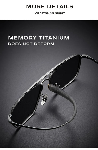 Ochelari de soare polarizați pentru bărbați CAPONI, Seiko, din titan pur, fotocromatici, pentru activități în aer liber și conducere, UV400, ochelari de soare de marcă originală BS50004