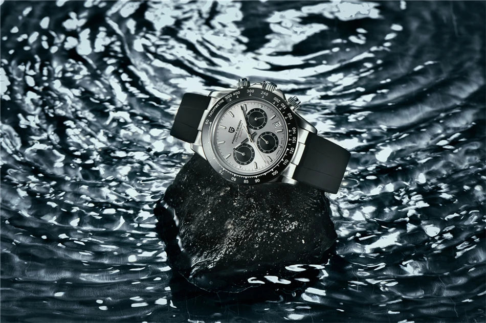PAGANI DESIGN V2 40MM Meteorite Dial Men Quartz Watches Sapphire Retro Chronograph Waterproof Watch For Men