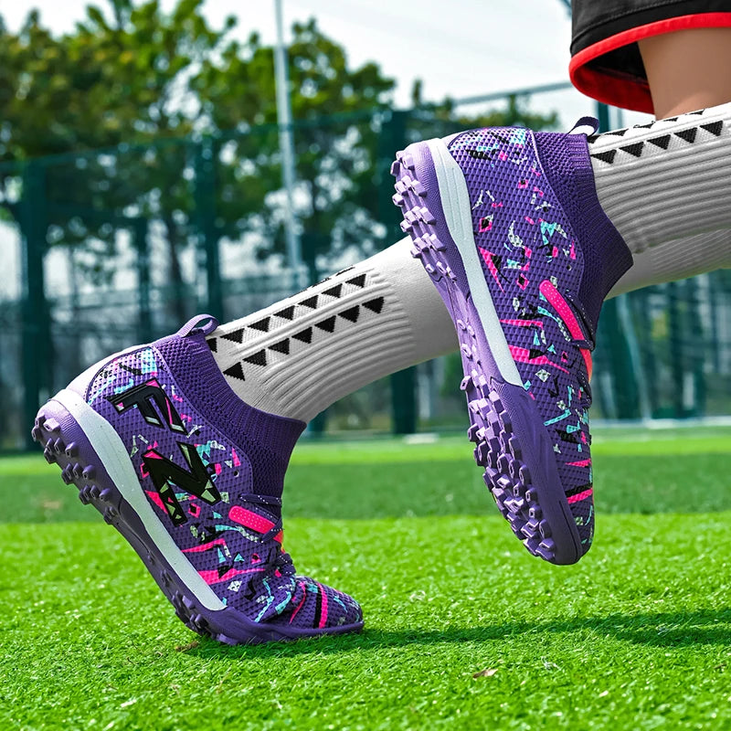 LiXingMing Football Boots Men White Professional High-Tops Soccer Society Cleats Football Shoes Non-Slip Match Training Sneakers