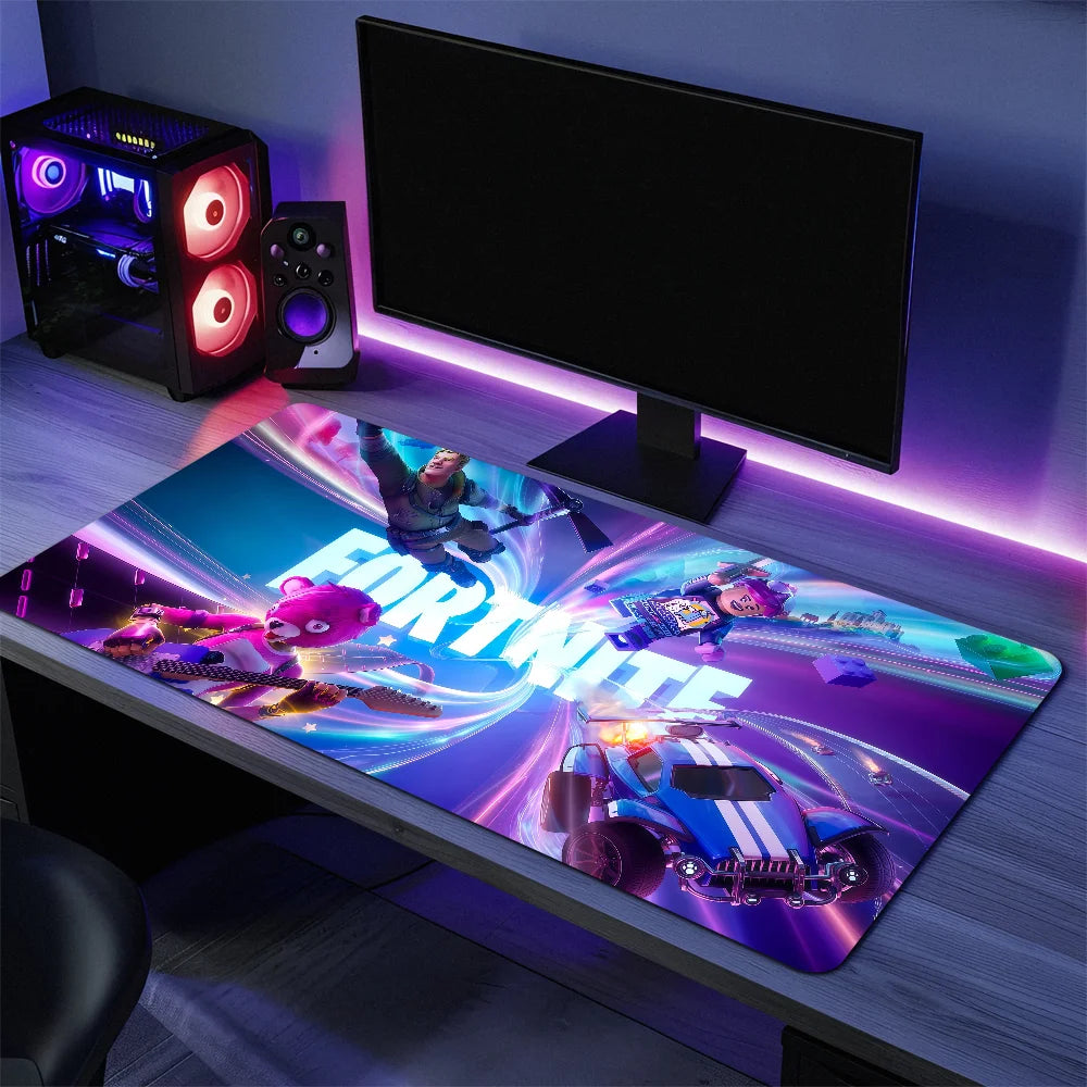 Game F-Fortnite Survival Battle Mouse Pad Large Desk Mat Keyboard Ergonomic Office Rubber PC Non-slip Anti-fray Home Custom