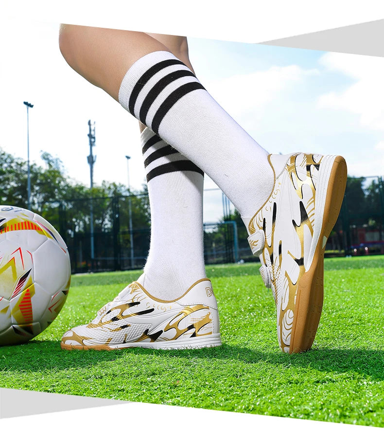 Scarpe da calcio per bambini, scarpini professionali da scuola, tacchetti per erba, allenamento sportivo, calzature outdoor e futsal per ragazzi, 28-38