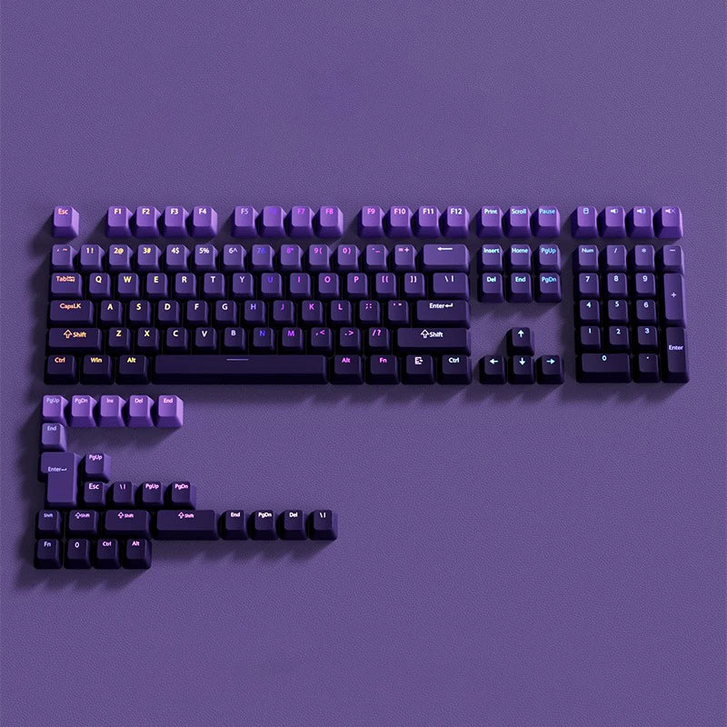 132 Keys OEM Profile Gradient backlit RGB Keycaps For Cherry Mx Switch Mechanical Gamer Keyboard PBT Keycap ISO Layout Key caps