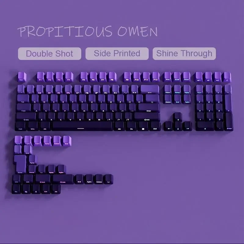 2025 Original Daylight Keycaps PTB Translucent, Side-engraved Oem 136 Keys, Customized To Fit 60/84/98/108 Mechanical Keyboards.