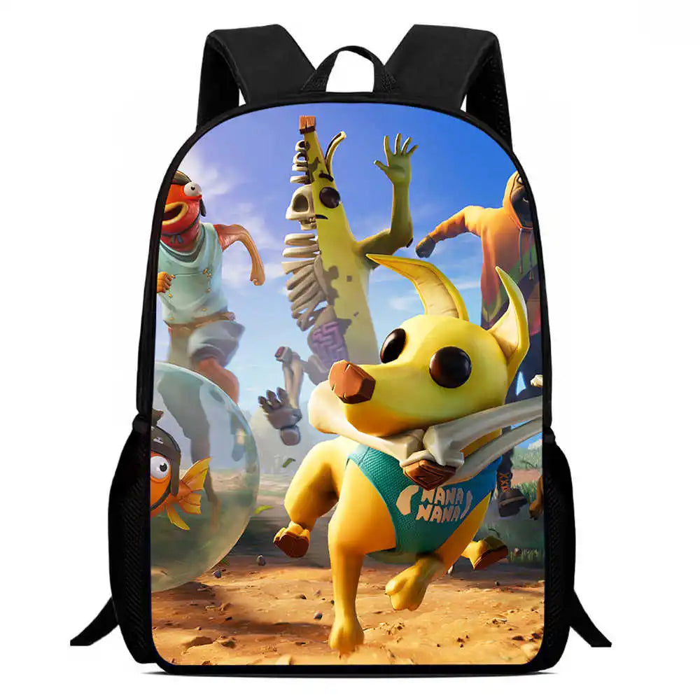 Kids School Backpack Cartoon Fort-nite Bags for Girls Boys Durable Lightweight Large Capacity Breathable