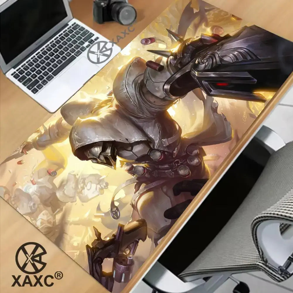 Alfombrilla de ratón grande de Overwatch, estilo kawaii, XXL, para ordenador, escritorio, gamers, oficina, alfombra, teclado, mesa, accesorios para juegos, MousepadXAXC