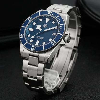 San Martin Grade 5 Titanium Watch SN0121TD PT5000/ST2130 Automatic Movement Watch 300M Waterproof Adjustable Clasp Wristwatch