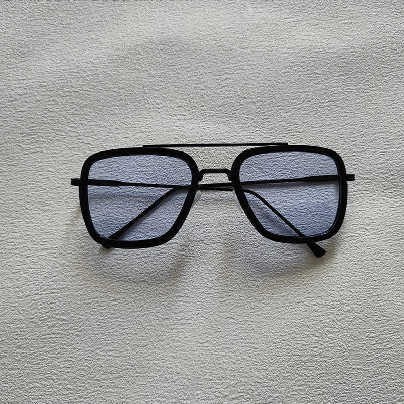 Ochelari de soare pătrați pentru bărbați, ochelari de soare metalici în stil steampunk pentru femei, ochelari de soare la modă pentru activități în aer liber, accesoriu unisex