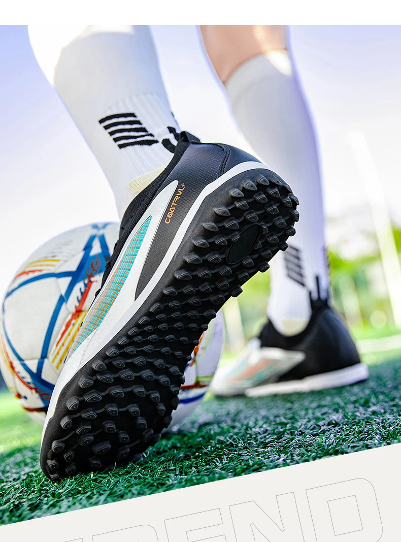 Nouveaux hommes chaussures de Football crampons de Sport adulte respirant antidérapant bottes de Football en plein air longues pointes formation garçons Match confortable