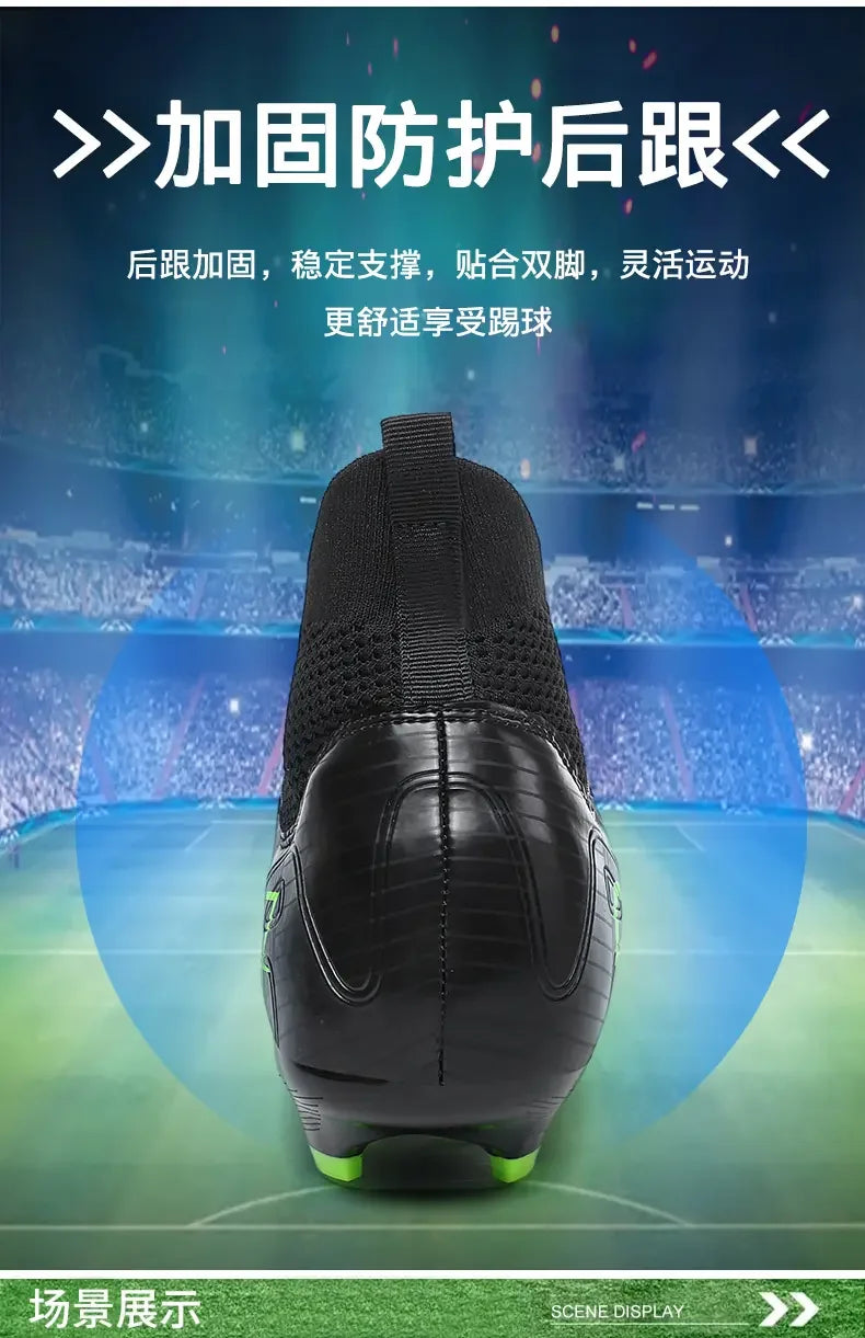 TF Long Stud Training Football Cleats Wear Resistant Breathable Firm Ground Outdoor Match Training Sports Footwear