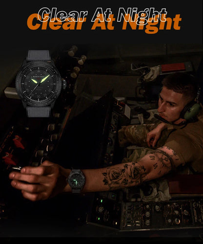 NORTH EDGE 2024 MACH Solar Power Quartz Watch Men Waterproof 50M Men's Pilot Sports Wristwatches Luminous Environmentally Friendly Clock