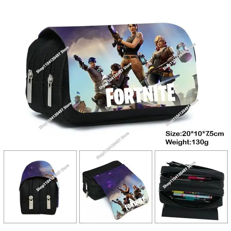 Fortnite Anime Character New Backpacks Cartoon Battle Royale Student 3-piece Set Book Bag Meal Box Pen Bag Anime Gifts