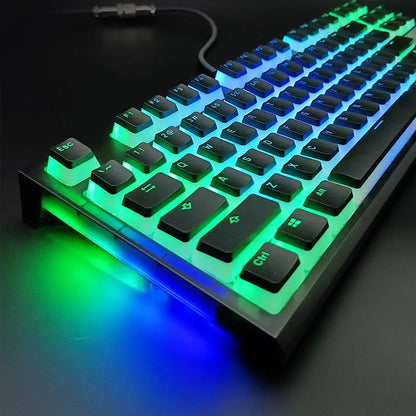 129 Keys PBT Double Shot ISO Layout Keycap Pudding Keycaps For Mx Switch Mechanical Keyboard OEM Profile RGB backlit Key Caps