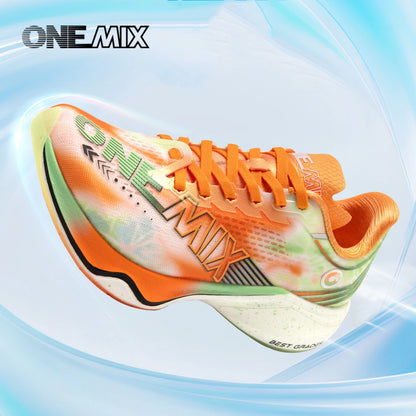 ONEMIX Nové nylonové běžecké boty s karbonovou deskou pro maraton a závody – tlumící nárazy, profesionální stabilní opora, ultralehké tenisky s odrazem