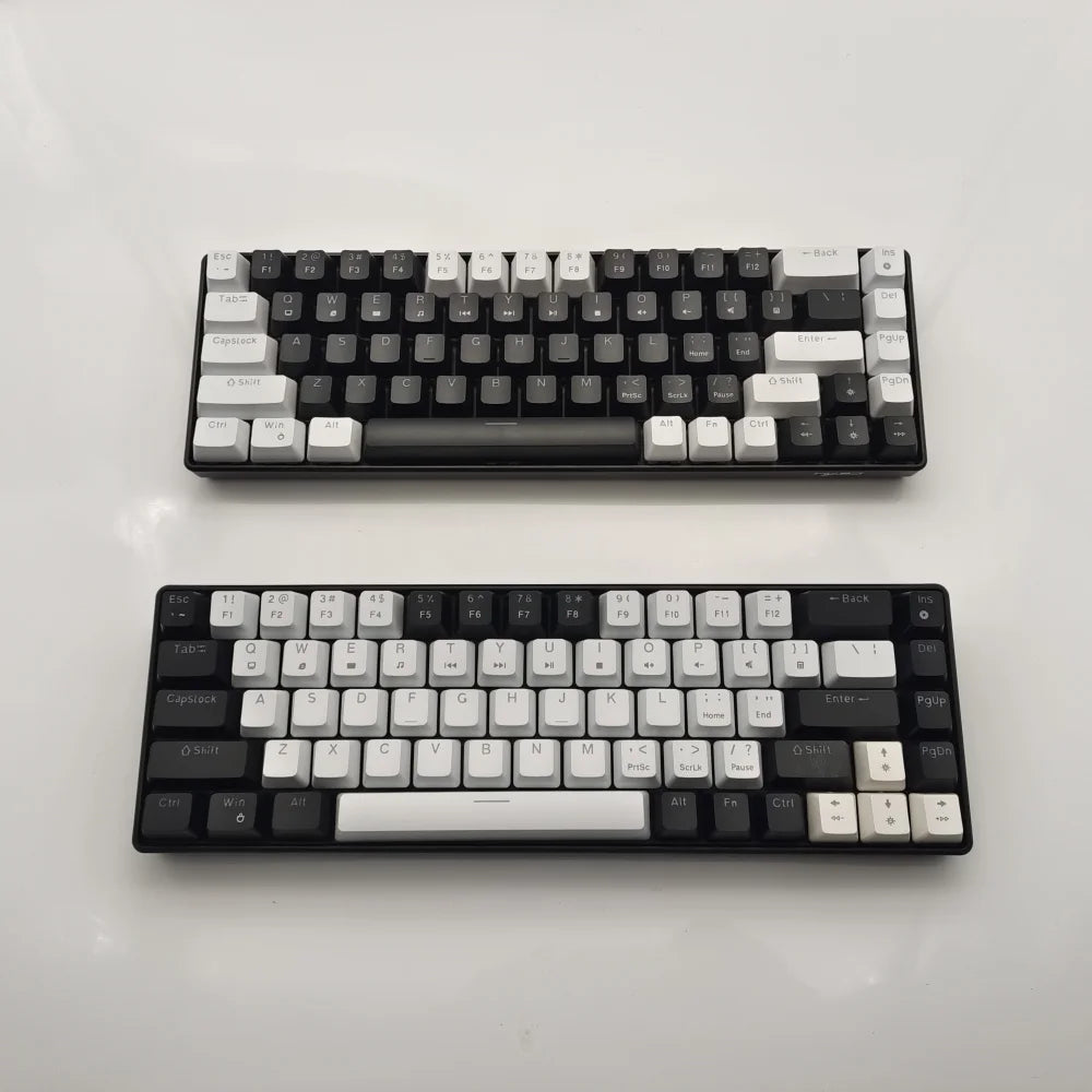 Hot sale HXSJ V800 68 key wired keyboard Hot swappable switch ergonomic ice blue backlight durability gaming mechanical keyboard