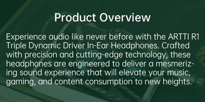 ARTTI T10 Planar Driver In-Ear HiFi Earphones, Wired IEM Monitors with 14.2mm Planar Driver, Detachable 0.78mm 2-Pin Cable, 3.5mm/4.4mm Audiophile Earbuds