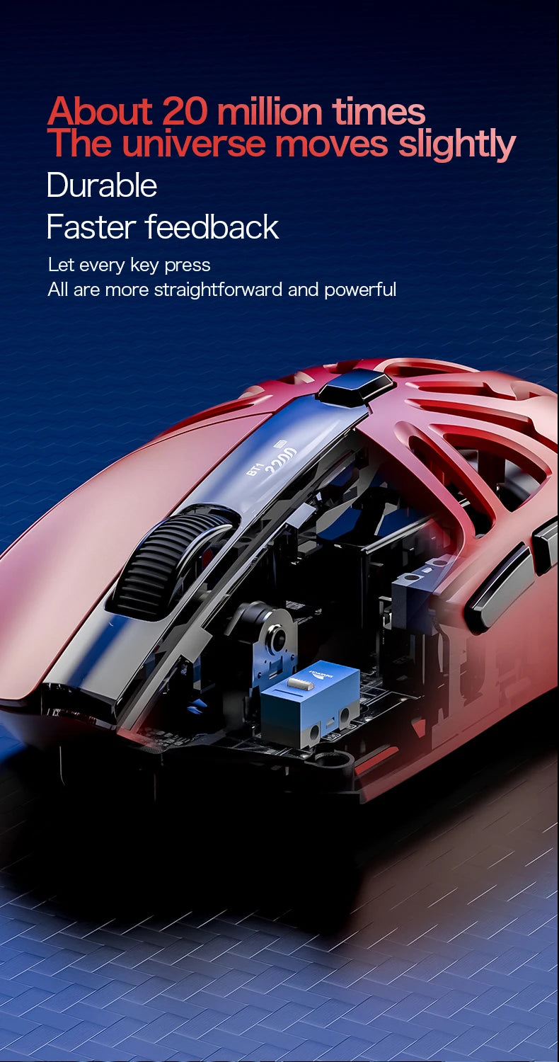 SMAILWOLF M8 Bluetooth Wireless Mouse, Three-Mode RGB Charging Base E-sports Gaming Mouse, PAW3311 Lightweight Gaming Office