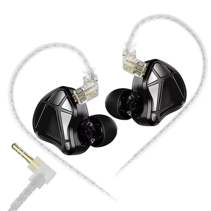 KZ Nouveaux écouteurs intra-auriculaires Axas FPS pour le jeu, avec DSP réglable professionnel, réduction de bruit, câble 2 broches détachable, écouteurs ergonomiques pour e-sport