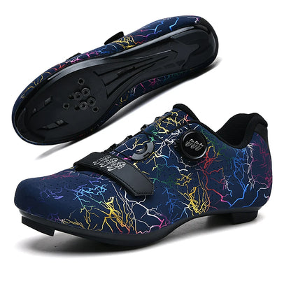 Zapatillas de ciclismo nuevas para hombre con cierre automático para carretera, montaña y exterior; zapatillas deportivas de ciclismo para mujer para spinning indoor