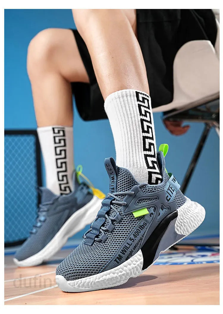 Men's New Sneakers Light Casual Fashion Running Elastic Leisure Outdoor Mesh Summer Sports Tennis Walking Shoes 2025 Size