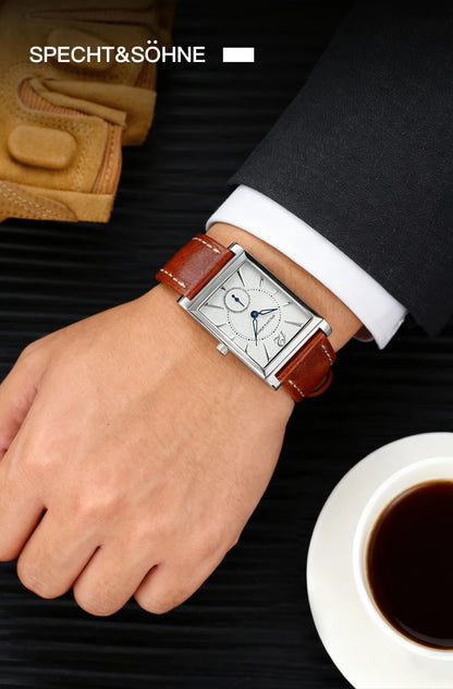 2025 New Fashion Specht & Söhne Square Watch Men's Watches Ultrathin Japan Movement Casual Men's Watch Black Color Men's Watch 26MM