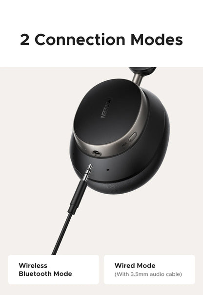 UGREEN Studio Pro Wireless Bluetooth ANC Headphones 48dB Noise Cancelling Over Ear Hi-Res LDAC 120H Playtime Headset